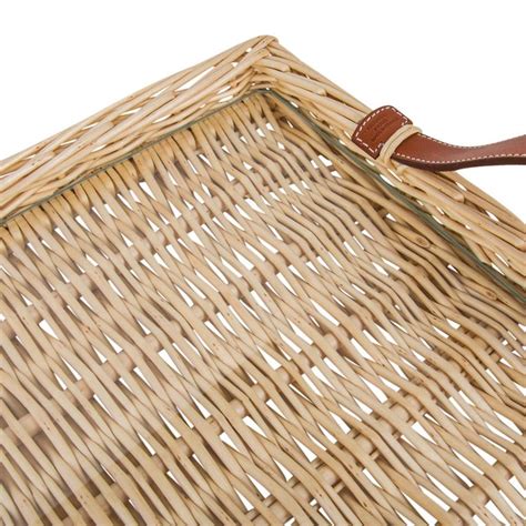 hermes wicker tray.